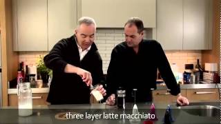 aerolatte  milk frother makes three layer caffè latte macchiato [upl. by Raimondo588]