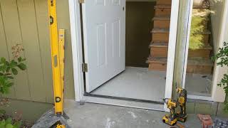 Jeld Wen Front Door Installation  Really crappy products and craftsmanship PART 1 [upl. by Annahsed]