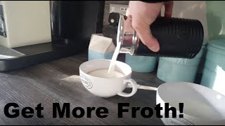 How to Get More Froth from Your Nespresso Coffee Aeroccino  Nespresso tips and help [upl. by Eecram]