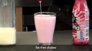 How to make a fat free milkshake using an aerolatte milk frother [upl. by Noram394]