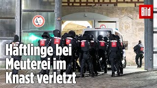 Gefängnismeuterei Polizei stürmt Knast in Thüringen  JVA Untermaßfeld [upl. by Nnire89]